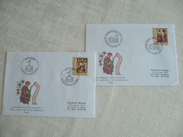 1988 Bundesfeier Sonderstempel Basel & St. Gallen