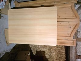 Tischplatte Holzoptik mit Beinen gebraucht 140x99 cm