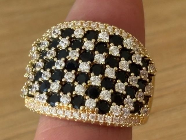Anelli: Luxus Elegante Gr.18/8 Ring Farbe: Gold/blau – Nuovo (secondo la descrizione) da Biel-Bienne venduto da Roserosse13 6