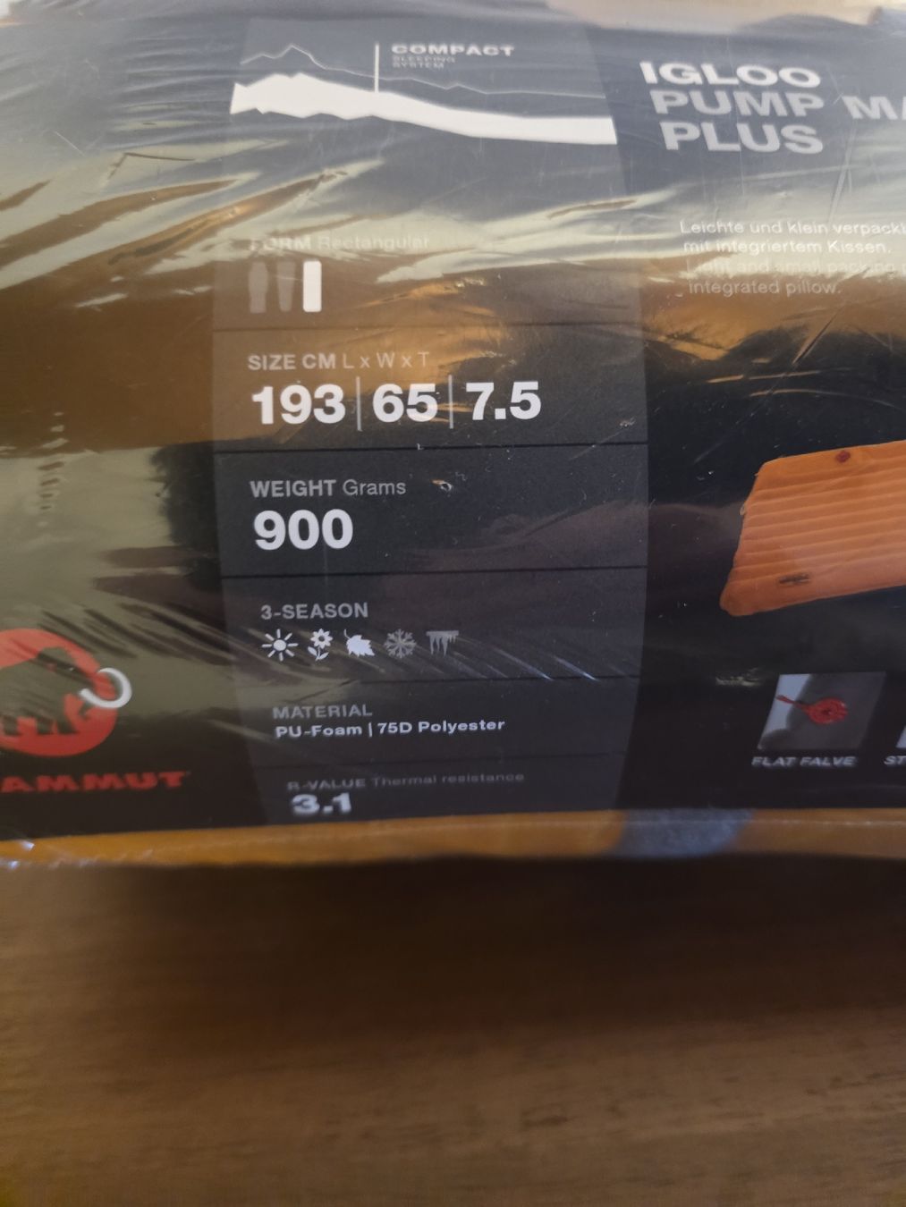 Mammut Rucksäcke: Mammut Igloo Pump Mat Plus – Neu und originalverpackt aus Buchs SG von MATGEOMAR 1