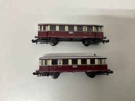 Arnold oder Minitrix , zwei DR Wagen, Bespielt ohne Verp.