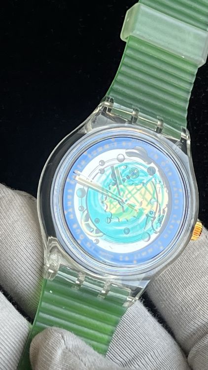 Swatch Montres: Swatch Earth Summit 92 Automatik Uhr Grün - Rarität! – Neuf (Voir description) à Grenchen par chththl 4