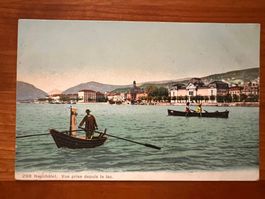 Postkarte Neuenburg mit See Litho 1910  (P567)