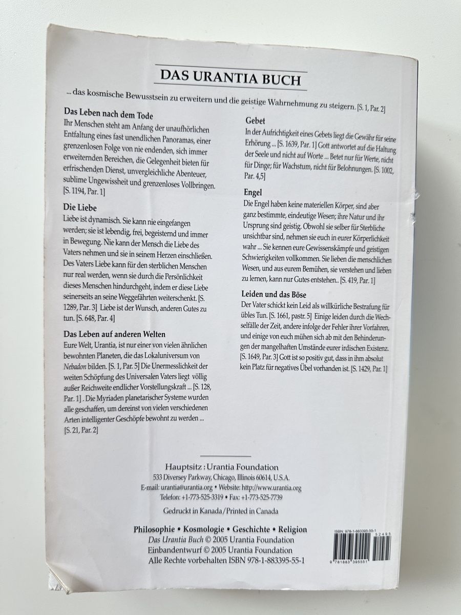Bücher: Das Urantia Buch, Deutsch – Gebraucht aus Winden von LenaLailani 2