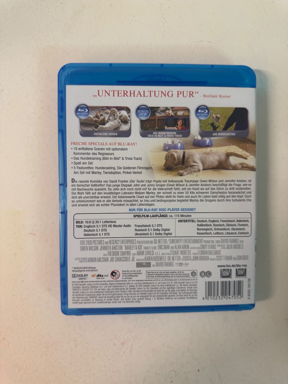 Tous les DVDs: MARLEY & ICH. (BLU-RAY) – D'occasion à Basel par san_2qlq 1