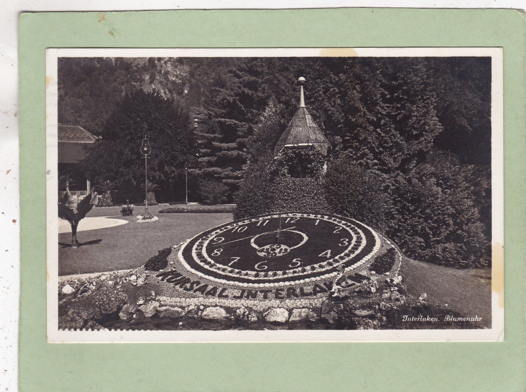 Cartoline postali: Interlaken Blumenuhr 1934 – Usato da Herisau venduto da Lisegrat2008