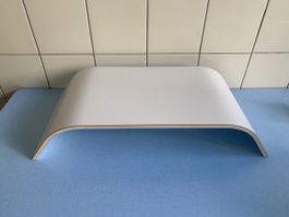 Support écran / moniteur en bois blanc minimaliste