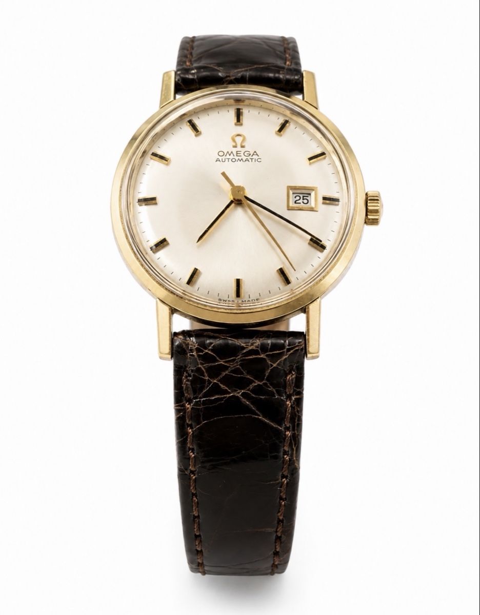 Omega Montres: Omega Automatic Uhr mit Datum Lederarmband – D'occasion à Luterbach par Watchkeeper