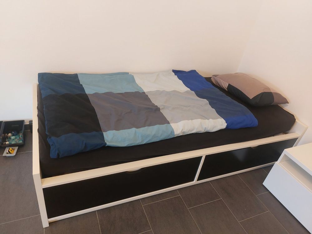 Forte WEXLIN Bett 120x200 Cm Mit Schublade - Kinder- & Jugendbett Kaschmir/Beige