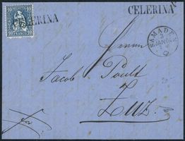 GR Celerina - Stabstempel - Samaden - Helvetia - Brief - EF