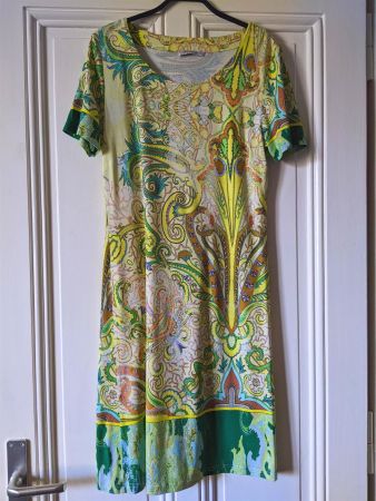 FÜRSTENBERG by EVA BITZER : Robe d’été vert-jaune 36