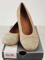 ARA Ballerina beige Echt Leder mit Schmucksteinen Gr. 37