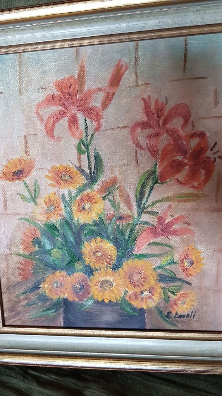 Gemälde: Blumengemälde / E.Loosli – Gebraucht aus Oberengstringen von Sheera7 2