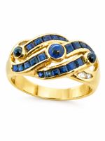 750/18 Karat Gold Ring mit Saphire und Brillanten