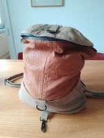 Super Schweizer Rucksack Kalbsleder Stoff Reissverschl. def.