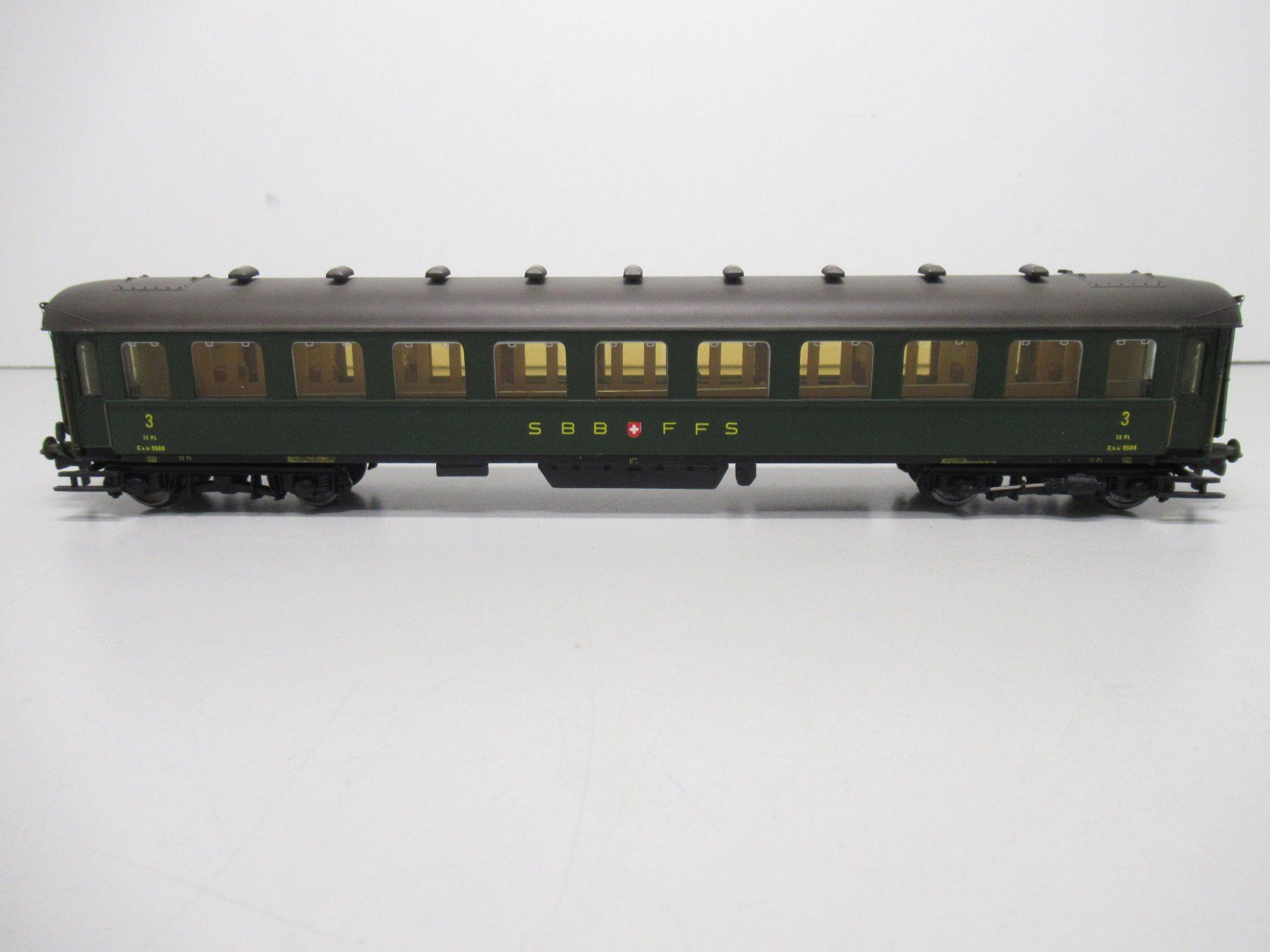 Metropolitan Modellini di ferrovie: Metropolitan 7000E Personenwagen 3.Klasse SBB CFF FFS DC H0 – Usato da Basel venduto da mhmarken 1