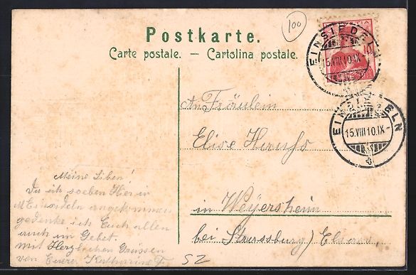 Cartes postales: Litho Einsiedeln, Kloster mit Prozession – D'occasion à Berlin par bartko-reher 1