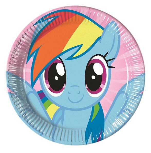Alle Dekorationen: Rainbow Pony / Pappteller 23cm / 8Stk. – Neu und originalverpackt aus Wetzikon ZH von partyonlineshop