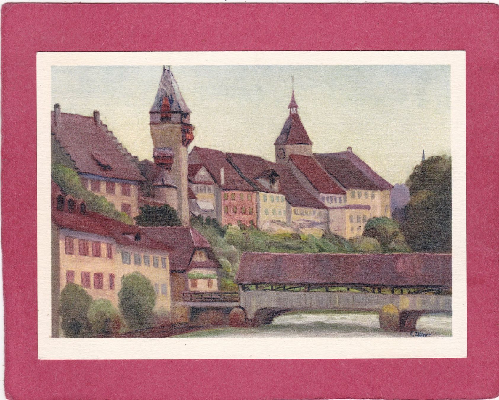 Ansichtskarten: Kitsch Kunst Bremgarten – Gebraucht aus Herisau von Lisegrat2008