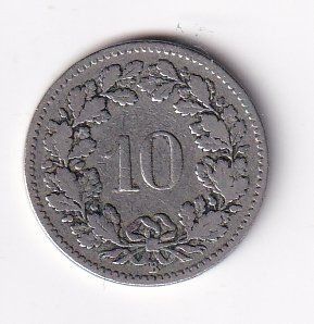 Tutti le monete: 10 Rappen 1898 rar – Usato da Neuchâtel venduto da karlpierrino 1