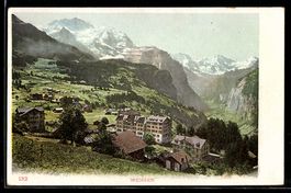 Wengen, Bergdorf mit Alpenpanorama und T