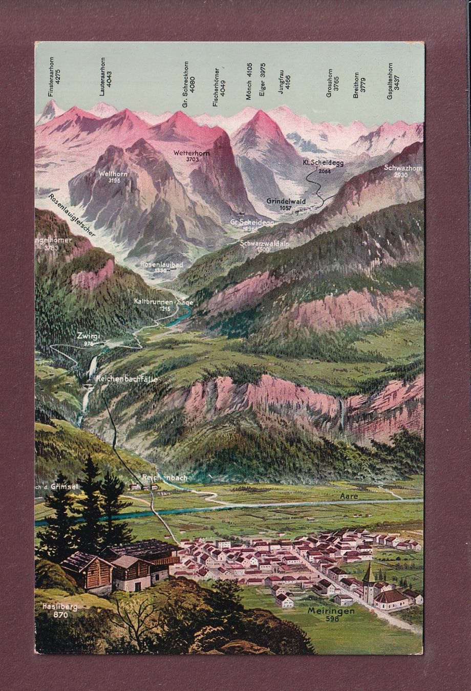 Cartoline postali: MEIRINGEN und Umgebung – Usato da Pully venduto da nicecards