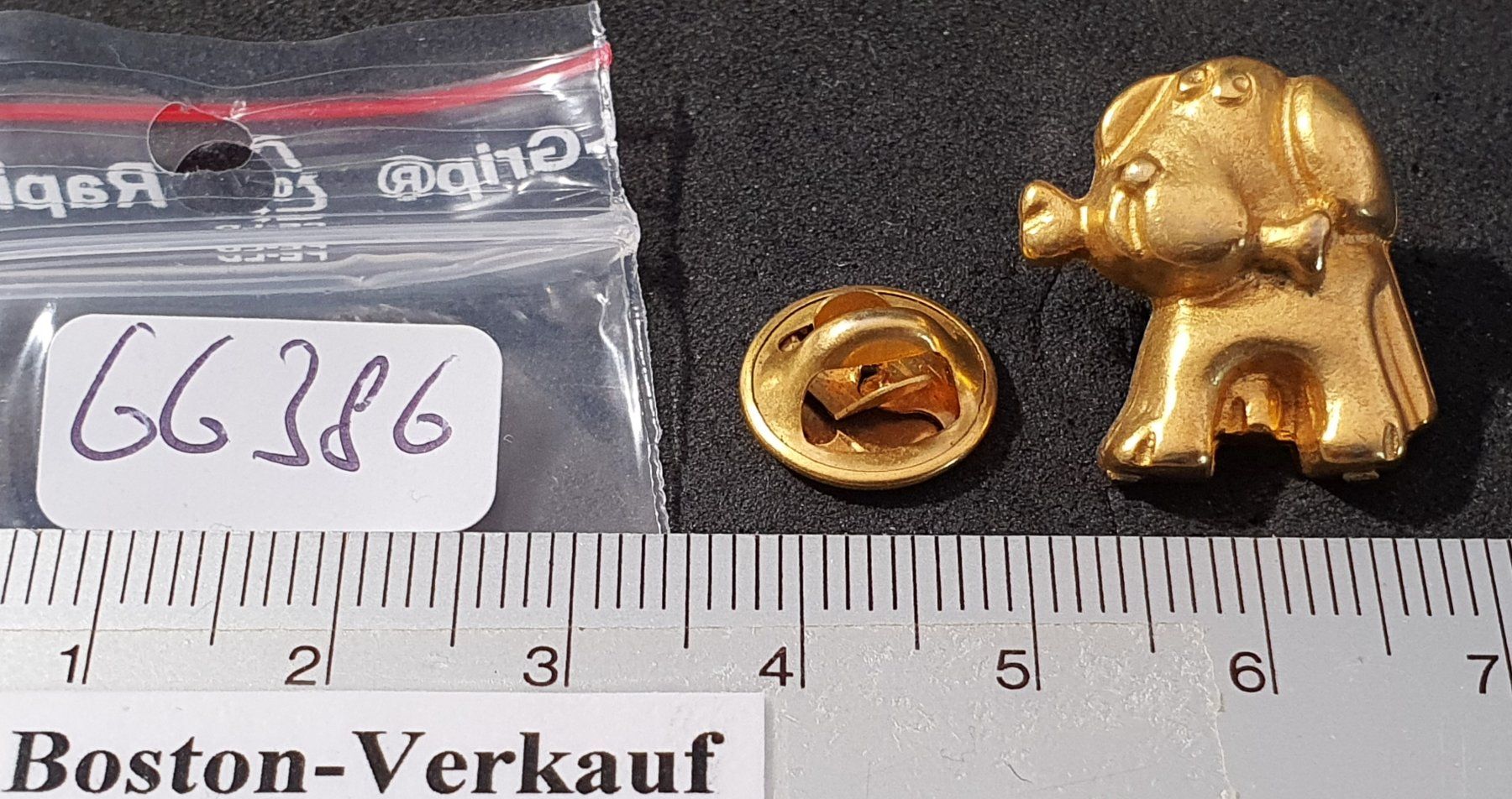 Placchette & Badge: GG386 - 3D Pin Hund mit Knochen – Usato da Reinach BL venduto da Boston-Verkauf 4