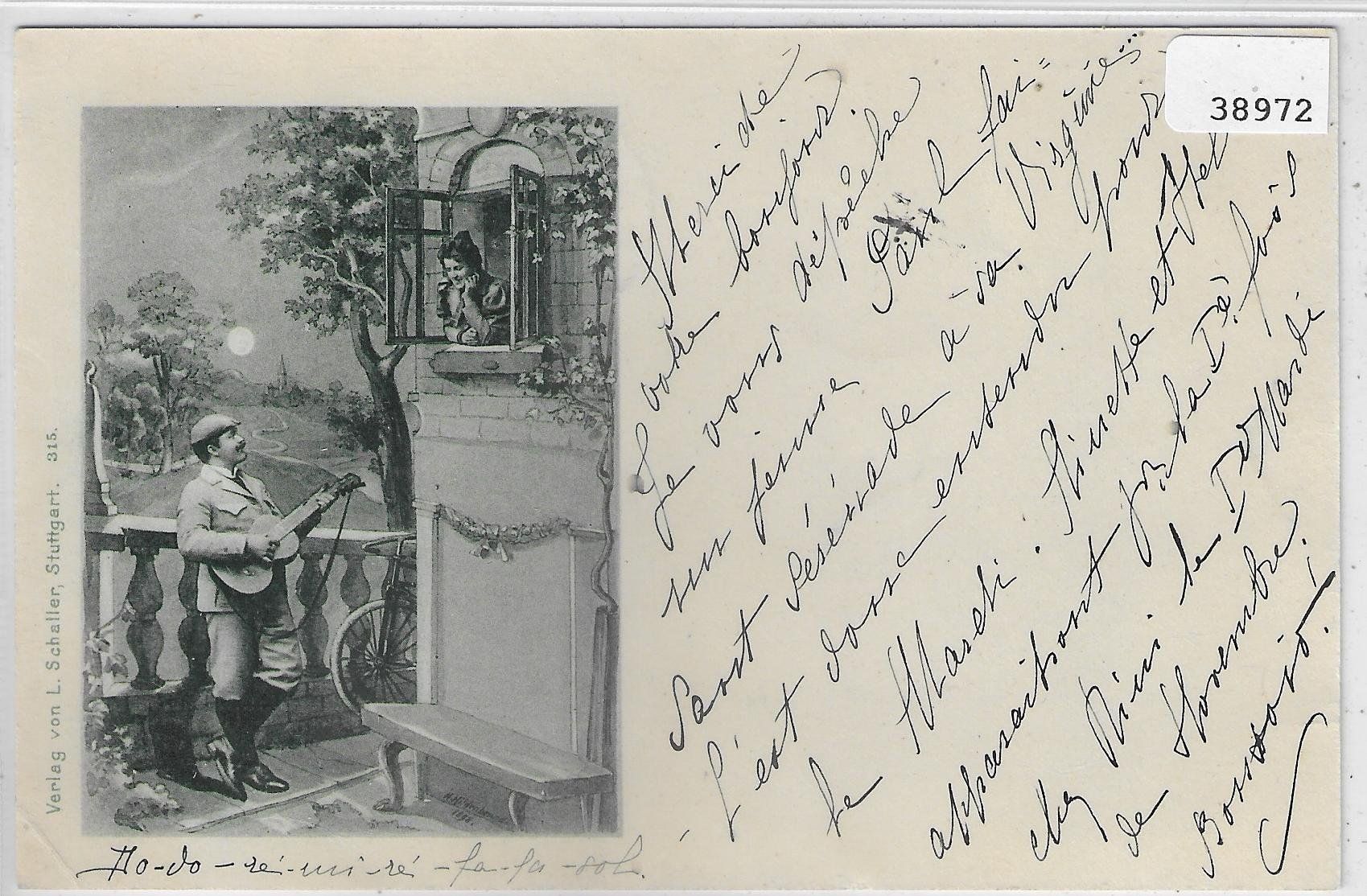 Cartoline postali: Liebespaar im Mondschein – Usato da Ettingen venduto da Kartenplanet