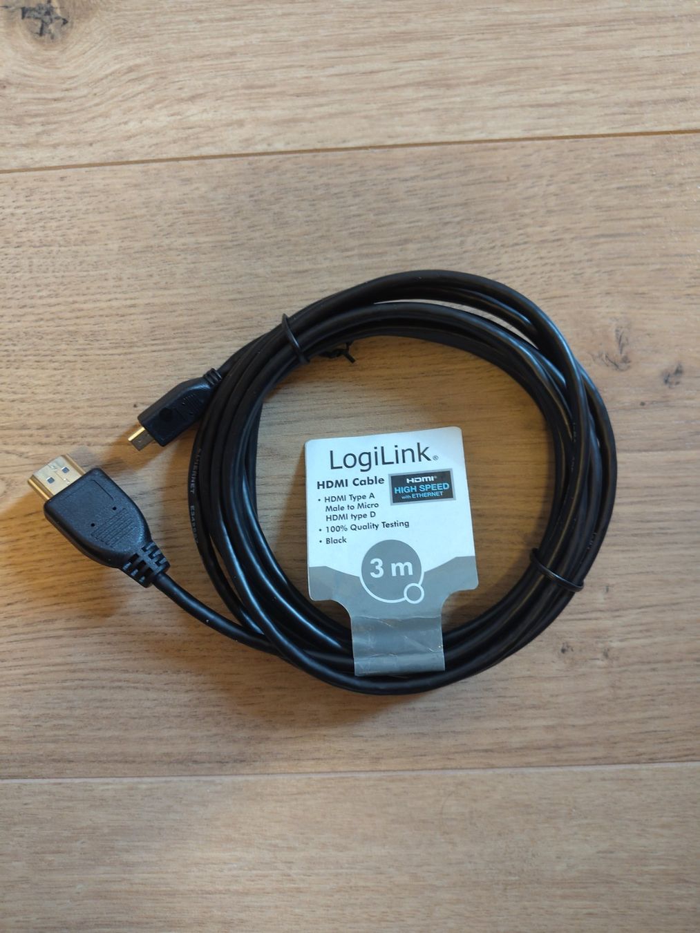 Cavi: LogiLink CH0033 Kabel HDMI Typ-A auf Micro-HDMI Typ-D, 3 m – Nuovo (secondo la descrizione) da Cheyres venduto da corinthiens.13 1