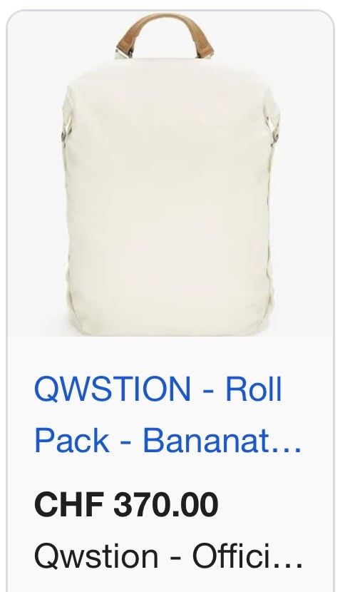 Qwstion Zaini: Qwstion Rucksack Gross – Usato da Zürich venduto da springsummer
