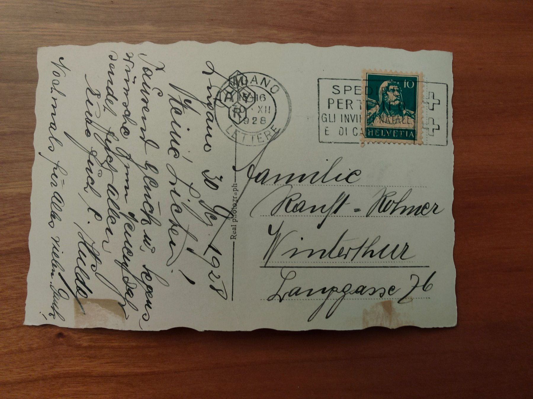 Cartoline postali: Alte Ansichtskarten. Lugano 1928 und Morcote 1926 – Usato da Birmensdorf ZH venduto da christoph06 1