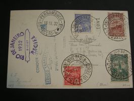 18.IX.32. PERNAMBUCO, BRASIL RIO DE JANEIRO, CONDOR ZEPPELIN
