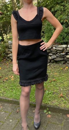 Guess set-gonna con top a maglia con pizzo di lana naturale
