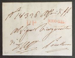 ITALIA 1836: Lettera da REGGIO a NOVELLARA