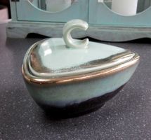 Mid Century Keramik Deckelschale, 50/60 Jahre
