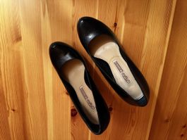 Buffalo High Heels, Echtleder, Grösse 37, Schwarz