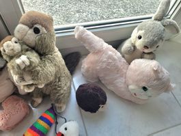 Vintage Kuscheltiere aus Wald, Feld und Wiese