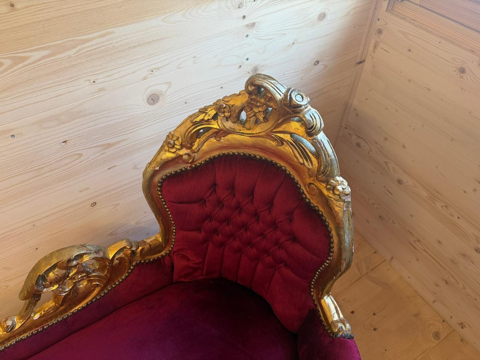 Sedie a sdraio: Récamiere Rot / Liege mit Hocker, Barock Stil – Usato da Kloten venduto da vondoo 2