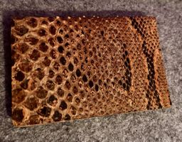 Portefeuille cuir serpent marron occasion