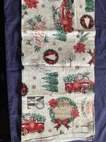 Festive Christmas Tablecloth, Holiday Truck Design 130x180cm