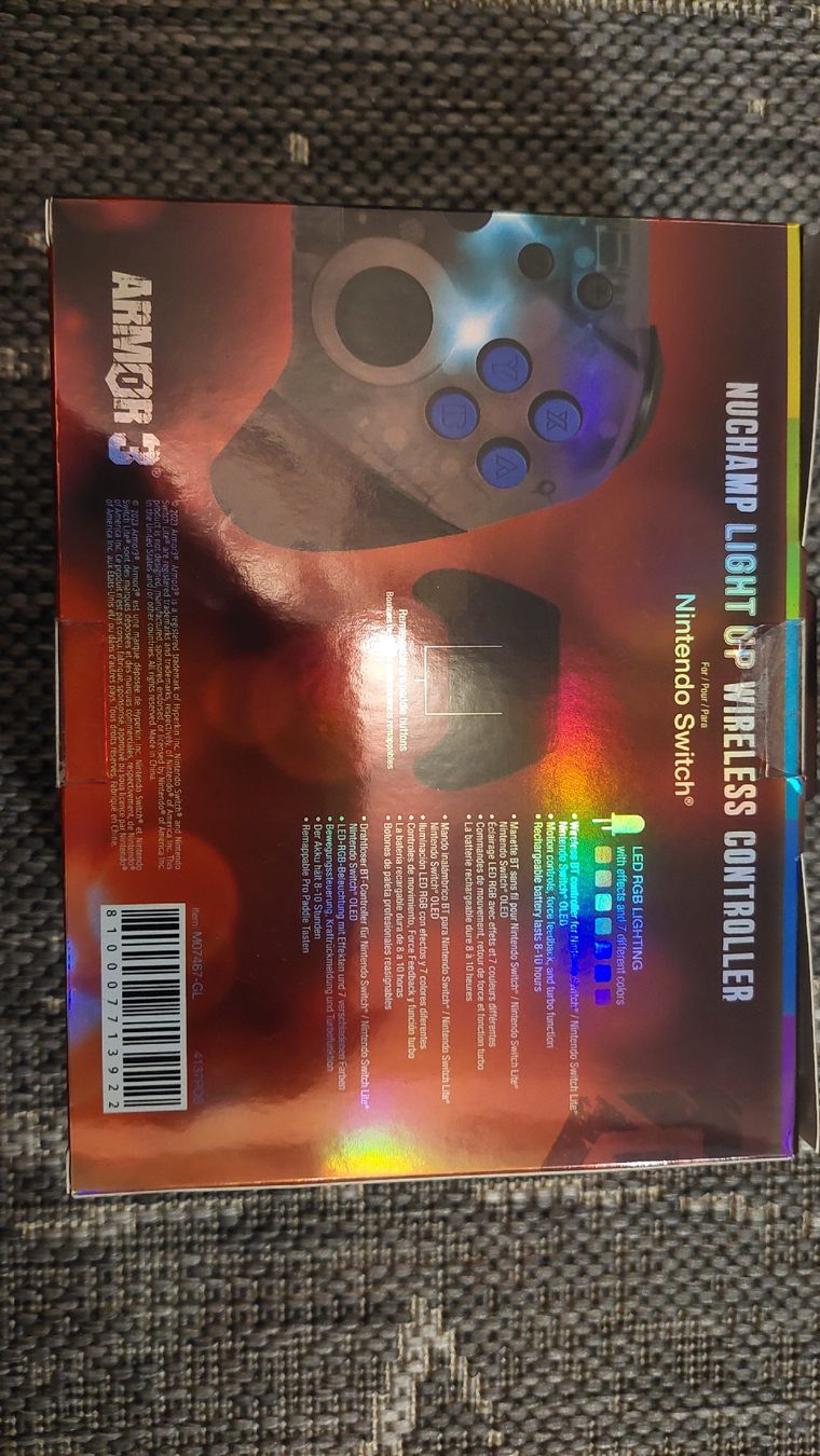 Spiele: Armor 3 Nuchamp Light Up Nintendo Switch Controller – Neu (gemäss Beschreibung) aus Egolzwil von mobiledeluxe 2
