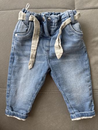 Süessi Jeans mit Stoffgürtel, Grösse 68, Top Zustand!