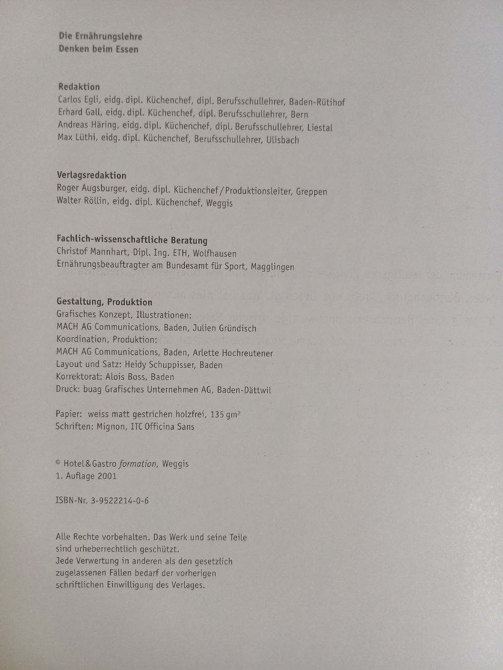 Libri: Die Ernährungslehre – Usato da Schwerzenbach venduto da mss_66gb 1