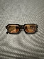 Bershka Sonnenbrille Schwarz/Braun – rechteckig – Retro/Y2K