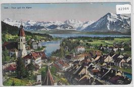 Thun und die Alpen - Litho