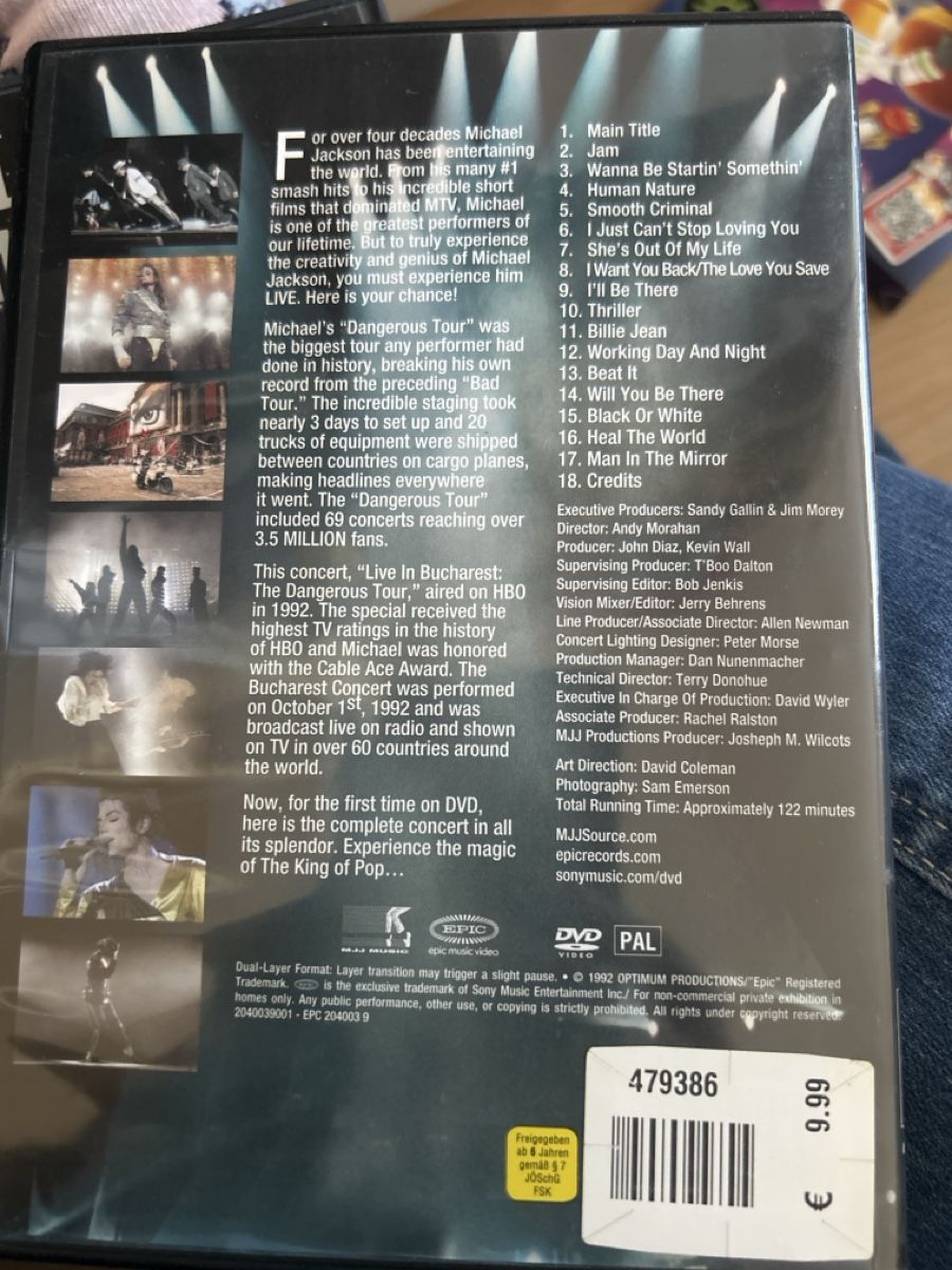 Tutti i DVDs: Michael Jackson Live in Bucharest: The Dangerous Tour  – Usato da Herbetswil venduto da rotekatze84 1