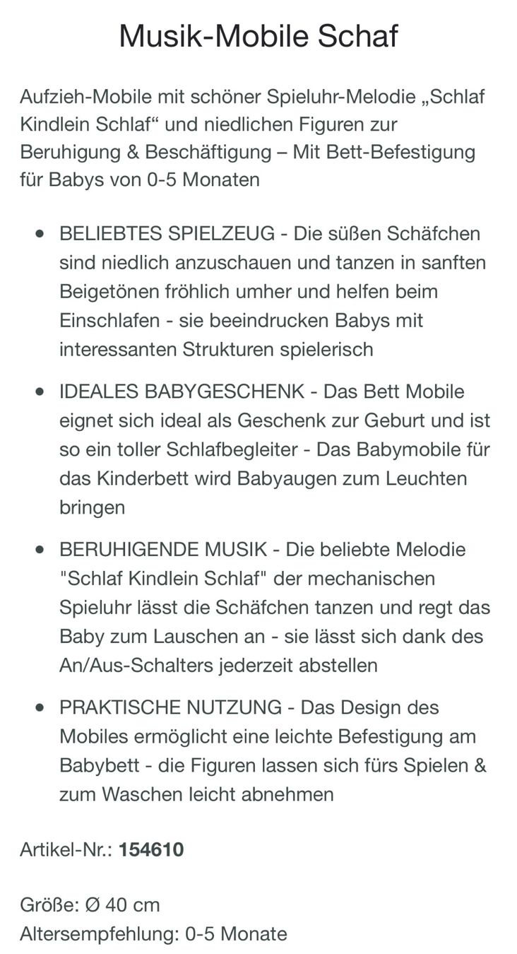 Spielzeuge: Fehn Musik Mobile Schaf – Gebraucht aus Obermumpf von N.Walter 5