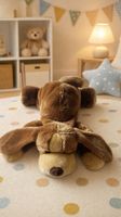 Peluche chien marron doux