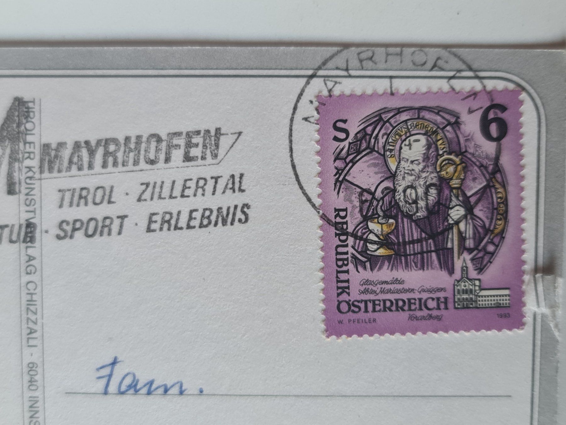 Cartoline postali: Ansichtskarte Mayrhofen Tirol Österreich – Usato da Dintikon venduto da Vexi 1