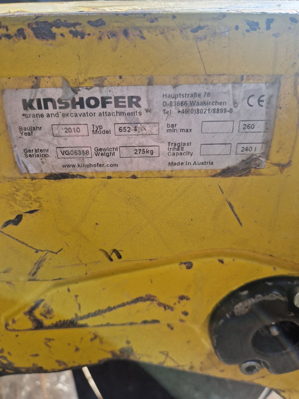 Pinze: Schalengreifer Greifer Kran Kinshofer – Usato da Menznau venduto da 6122 3